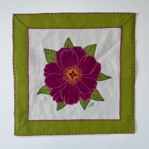 Jan Constantine NWT Wool Floral Pillowcase - Picture 1 of 6